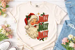 Jolly Santa PNG Shirt Design Sublimation Product Image 2