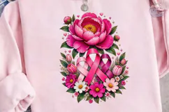 Breast Cancer Awareness Pink Ribbon PNG Product Image 3