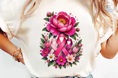 Breast Cancer Awareness Pink Ribbon PNG Product Image 1