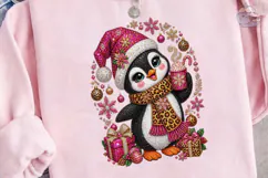 Christmas Penguin PNG Sublimation Shirt Product Image 3