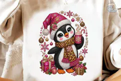 Christmas Penguin PNG Sublimation Shirt Product Image 4