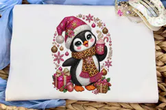Christmas Penguin PNG Sublimation Shirt Product Image 1
