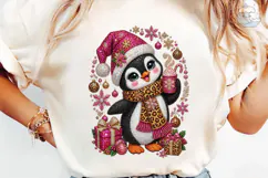 Christmas Penguin PNG Sublimation Shirt Product Image 6