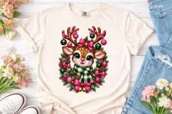 Cute Reindeer Christmas PNG Sublimation Product Image 2