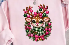 Cute Reindeer Christmas PNG Sublimation Product Image 3