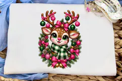 Cute Reindeer Christmas PNG Sublimation Product Image 1