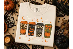 Halloween Coffee Cups PNG Shirt Design Product Image 2