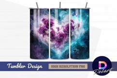 Heart roses butterfly abstract Tumbler PNG Design Product Image 1