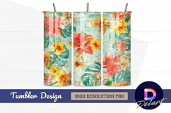 Tropical floral pattern for Tumbler PNG Design Product Image 1