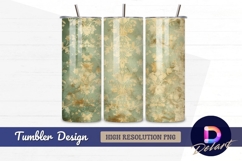 Vintage floral damask pattern distressed Tumbler PNG Design Product Image 1