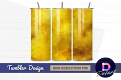 Golden watercolor texture with white Tumbler PNG Design Product Image 1