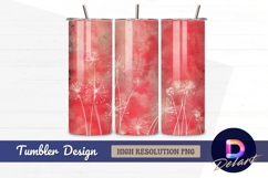 Red abstract floral Tumbler PNG Design Product Image 1