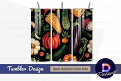 Fresh vegetables on black Tumbler PNG Design Product Image 1