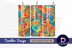 Vivid colorful marble Tumbler PNG Design Product Image 1