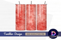 Watercolor dandelion pattern coral Tumbler PNG Design Product Image 1
