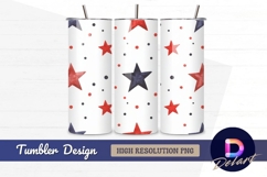Red white and blue stars tumbler wrap Product Image 1