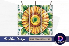 Decorative sunflower design for Tumbler PNG Design Product Image 1