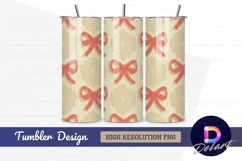Knitted bows and lace seamless pattern tumbler wrap Product Image 1