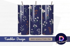 Floral tumbler wrap seamless pattern Tumbler PNG Design Product Image 1