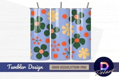 Retro floral pattern for tumbler wrap design Product Image 1