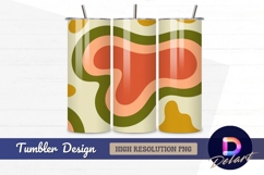 Retro style layered abstract Tumbler PNG Design Product Image 1