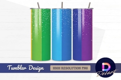 Rainbow stripes confetti Tumbler PNG Design Product Image 1