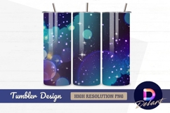 Sparkling galaxy tumbler wrap design template Product Image 1