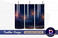 Colorful fireworks display celebration Tumbler PNG Design Product Image 1