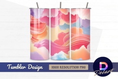 Dreamy pastel clouds with flowing Tumbler PNG Design Product Image 1