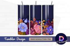 Elegant floral arrangement with Tumbler PNG Design Product Image 1