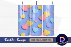 Pastel heart seamless pattern for Tumbler PNG Design Product Image 1