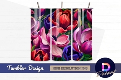 Vibrant floral arrangement Tumbler PNG Design Product Image 1