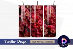 Vibrant pink crabapple blossoms Tumbler PNG Design Product Image 1
