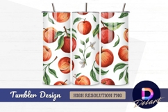 Watercolor apple seamless pattern Tumbler PNG Design Product Image 1