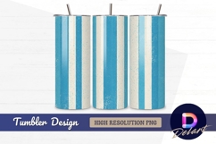 Grunge blue white stripe Tumbler Wrap PNG Design Product Image 1