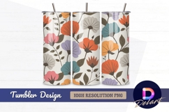 Colorful floral seamless pattern for Tumbler Wrap PNG Design Product Image 1