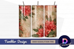 Floral tumbler wrap Tumbler PNG Design Product Image 1