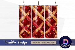 Delicious cherry pie crust food Tumbler PNG Design Product Image 1
