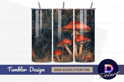 Amanita mushrooms tumbler wrap Tumbler PNG Design Product Image 1