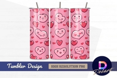 Cute heart characters Tumbler PNG Design Product Image 1