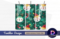 Cute christmas deer Tumbler PNG Design Product Image 1