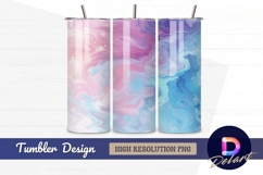Pastel marble acrylic paint swirl Tumbler PNG Design Product Image 1