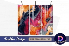 Colorful abstract fluid art texture Tumbler PNG Design Product Image 1