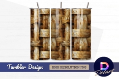Woven bamboo texture Tumbler PNG Design Product Image 1