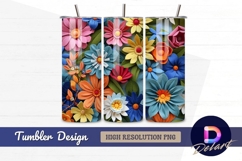 Colorful floral arrangement for Tumbler PNG Design Product Image 1
