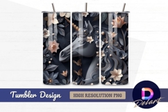 Elegant floral unicorn Tumbler PNG Design Product Image 1