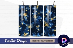 Glowing butterflies Tumbler PNG Design Product Image 1
