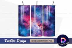 Cosmic nebula galaxy background tumbler wrap design Product Image 1