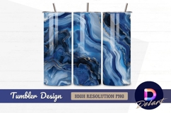 Blue and gold agate stone Tumbler PNG Design Product Image 1