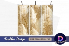 Pampas grass Tumbler PNG Design Product Image 1